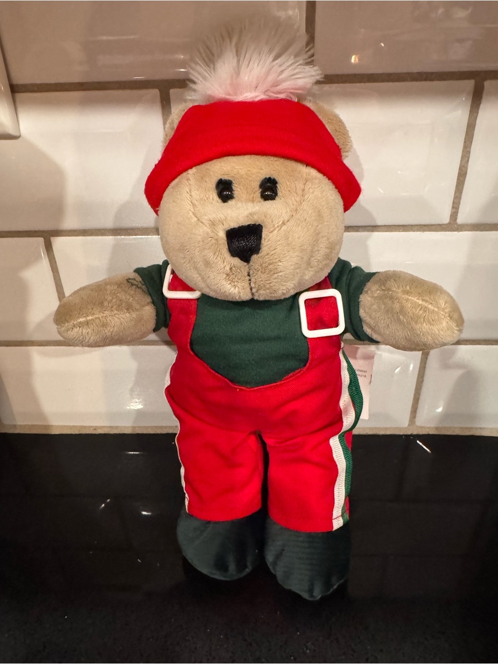 Starbucks Plush Bear in Red and Green Holiday Outfit 2019